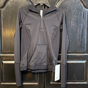 Lululemon Sleek Performance 1/2 Zip Hood • Black
